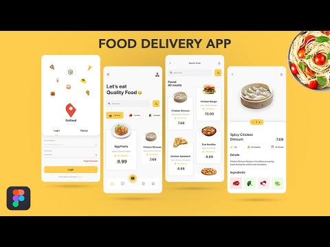 Food Delivery App UI UX Design in Figma- Full Tutorial Apps Design