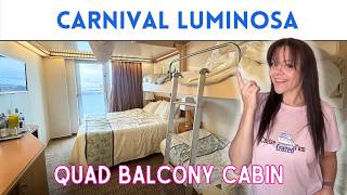 Carnival Luminosa Quad Balcony Cabin 6329 🚢 Full Tour & Honest Review