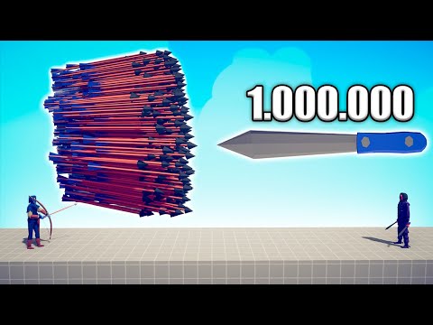1.000.000 DAMAGE KNIFE vs EVERY GOD - TABS | Totally Accurate Battle Simulator 2024