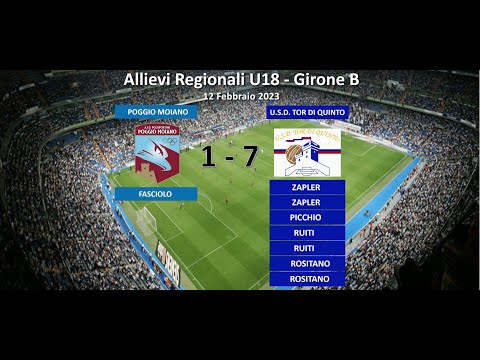 POGGIO MOIANO vs TOR DI QUINTO --- CAMPIONATO ALLIEVI REGIONALI U18 2022-23