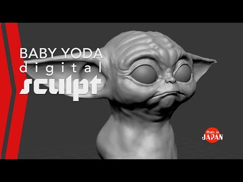 Baby Yoda digital sculpt — Zbrush timelapse