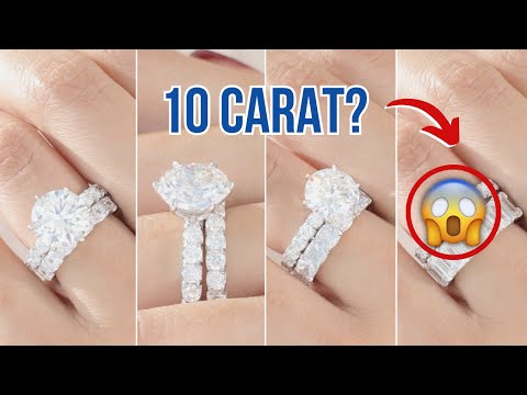 Complete Round Diamond Engagement Ring Band Pairings - Carat and Style Comparisons