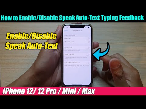 iPhone 12/12 Pro: How to Enable/Disable Speak Auto-Text Typing Feedback