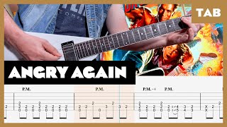 Angry Again Megadeth Cover | Guitar Tab | Lesson | Tutorial | 1/2 Step Down Tuning