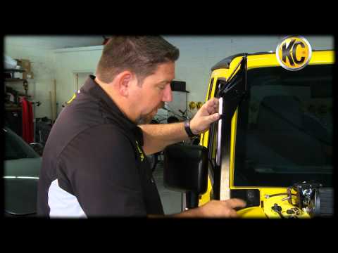 KC HiLiTES install: Jeep JK 50" C-Series LED Overhead light bar setup