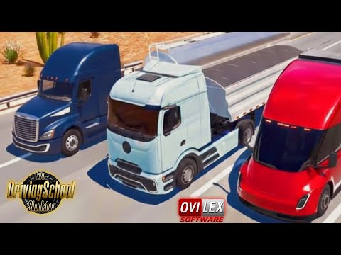 Driving School Simulator: EVO - 3 New TRUCKS (1 European & 2 American), Parking Sensors & New Jobs