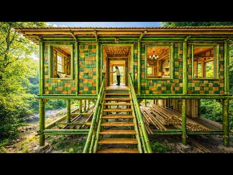 Talented girl unexpectedly builds her bamboo house in the forest. | by @Lý Thương Country life