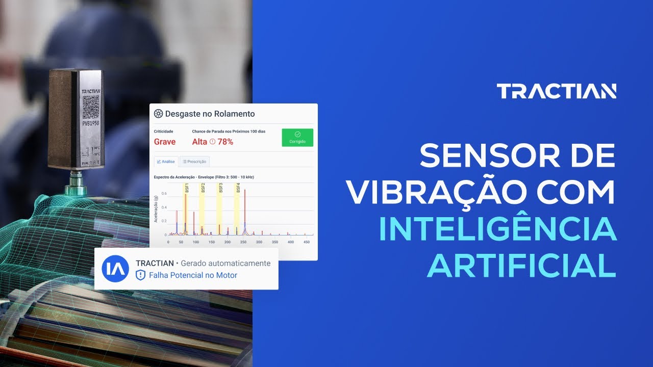 Sensor Online de vibração com INTELIGÊNCIA ARTIFICIAL