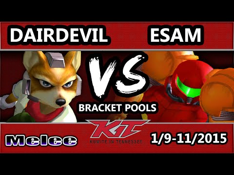 KiT 15 - DairDevil (Fox) Vs. CT | Esam (Samus) SSBM Bracket Pools - Smash Melee