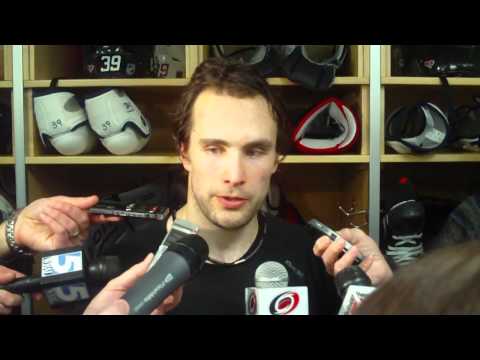 Carolina Hurricanes Tuomo Ruutu after SO win over Calgary Flames 1 11 11