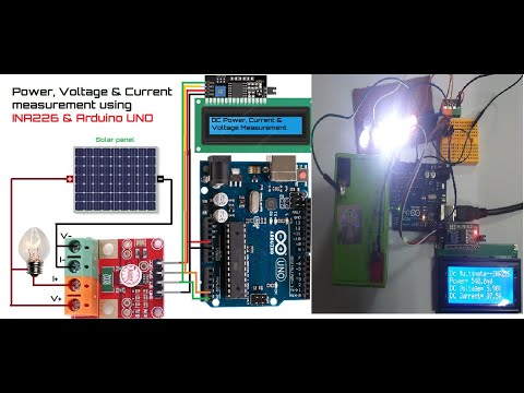 DC Power, Voltage & Current using INA226- For Solar panel applications and power supplies