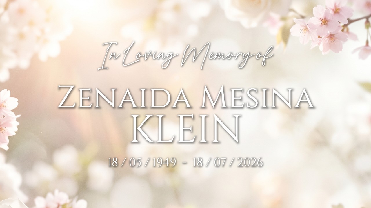 Memorial service livestream thumbnail for Zenaida Mesina Klein