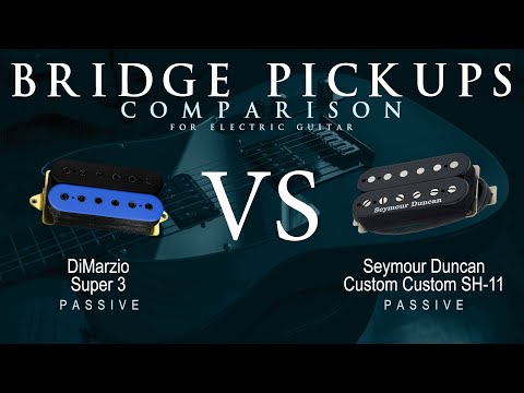 DiMarzio SUPER 3 vs Seymour Duncan CUSTOM CUSTOM SH-11 - Passive Bridge Guitar Pickup Comparison