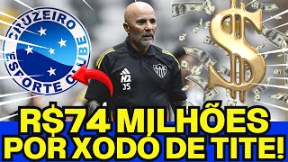 SAMPAOLI PEDE E ATLÉTICO-MG PODE PAGAR ATÉ R$ 74 MILHÕES PARA CONTRATAR XODÓ DE TITE!