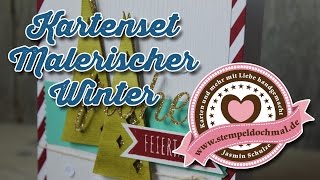 preview picture of video 'Tutorial: Kartenset Malerischer Winter von Stampin' Up!'