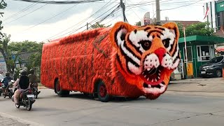 Download lagu BUS TURNED INTO BARONGAN!!️There is Barongan Devil Caplokan Can Macanan Buto Barongan Demak mp3