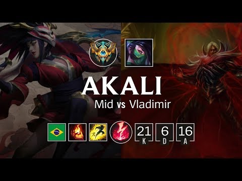 Akali Mid vs Vladimir - BR Challenger Patch 8.20