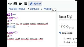 Panduan penyuntingan Inkubator Wiktionary bahasa Bugis
