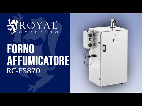 Video - Forno affumicatore - 105 L - Royal Catering - 4 griglie