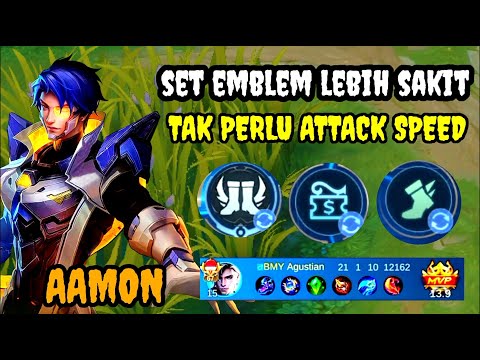 Cara set emblem aamon damage tersakit 🔥 best build aamon - mobile legends