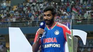 T20 World Cup 2024 Felicitation - Jasprit Bumrah interview in Wankhede