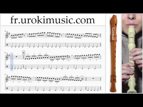 Cours de Flute à bec G. Pulcino Pio El Pollito Pio Partie#1 Partitions Mélodie Сhansons Tuto