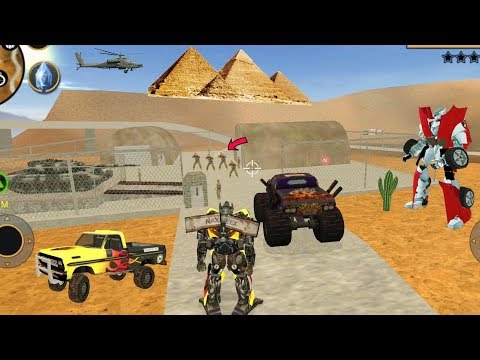 Vegas Crime Simulator - (Egypt Transformer Attack on Army Base) Transformer & Monster Truck Attack