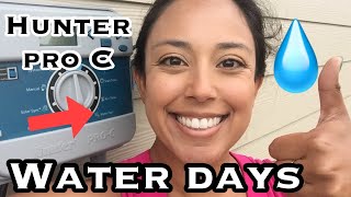 Hunter Sprinkler System Water Days/ SET WATER DAYS ON HUNTER PRO C SPRINKLER SYSTEM /