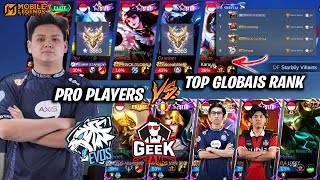PRO PLAYERS vs TOP GLOBAIS RANK NO NOVO META! REACT EVOS ALBERTT | MOBILE LEGENDS