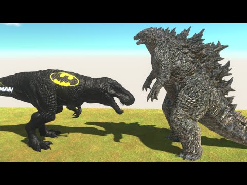 Batman T-Rex Death Run vs Godzilla - Animal Revolt Battle Simulator