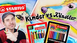 STABILO: Woody vs Aquacolor - Sind die KINDER-Stifte die besseren KÜNSTLER-Aquarellbuntstifte?