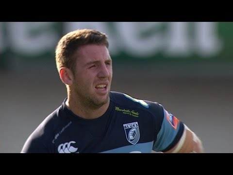 Alex Cuthbert held up so denied hat-trick by TMO Cardiff Blues v Edinburgh 6th Oct 2013