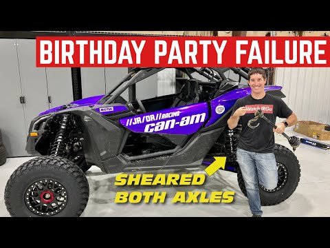 Oops: I DESTROYED My Can-Am Axles At My Nephews BIRTHDAY PARTY