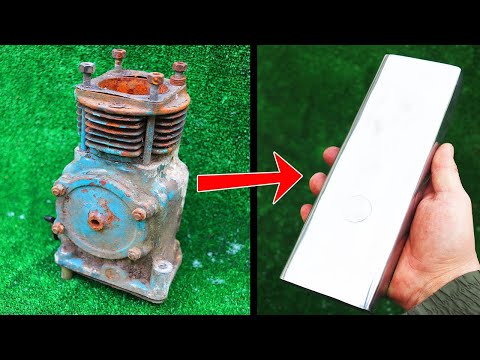 Сompressor Melt down - Trash to treasure -Aluminium casting ASMR metal melting
