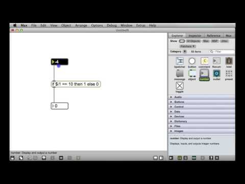 Max MSP V6 Tutorial 19 - If then else