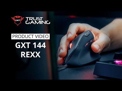 TRUST GXT 144 Rexx Ergonominė vertikali pelė su laidu | 10000 DPI video