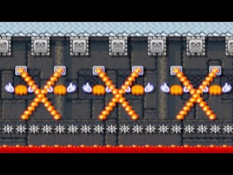 DASH LEFT THROUH THE CASTLE by Castor 一SUPER MARIO MAKER一 No Commentary 1AK