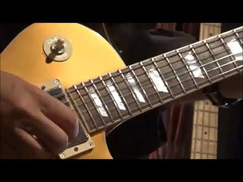 Kees Dusink plays Blues Shuffle Improvisation E A chords, Smitty Guitar Les Paul Gold Top