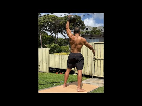 Day 289 FitPro Hawaii Workout - 2 lbs. Jump Rope + 24 kg. Snatch Intervals - 3/2/21, 11:49 am