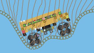 Even More Traffic Crossing a Rope Bridge in Bad Piggies