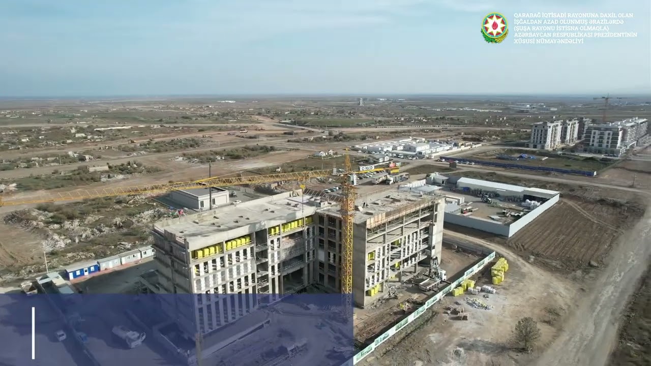 Ağdamda tikilən hoteldən yeni görüntülər VİDEO