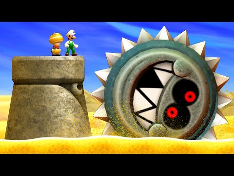 New Super Luigi U Co-Op Walkthrough - World 2 - Layer-Cake Desert (2 Player)