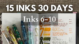 15 Inks 30 Days // Inks 6-10 #fountainpenink #30inks30days