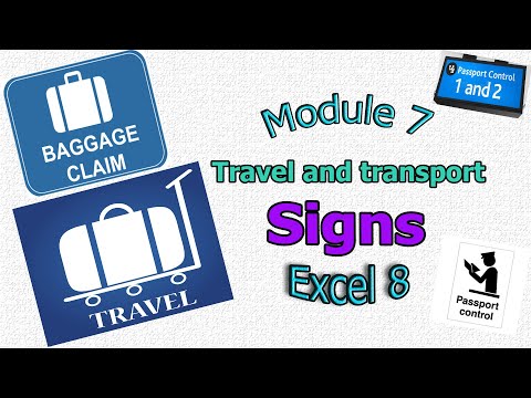 Excel 8 grade Module 7 Travel and transport, Signs relating to travel