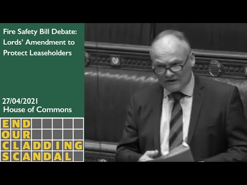 Fire Safety Bill - Amendment to Protect Leaseholders from Costs - House of Commons - 27/04/2021