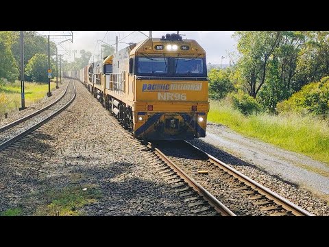 NR96 NR37 NR57 Pacific National Interstate Freight Train Kotara NSW 5-4-2023