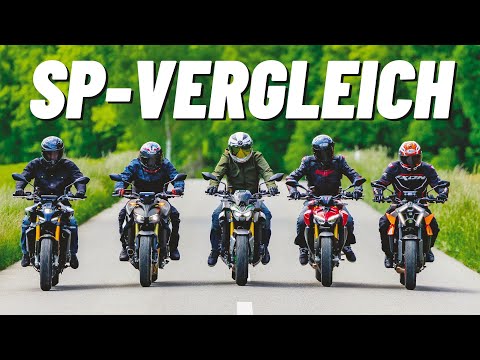 Kawasaki Z900 SE, Yamaha MT-09 SP, Honda Hornet SP, Ducati Streetfighter V2 S, KTM 990 Duke in th...