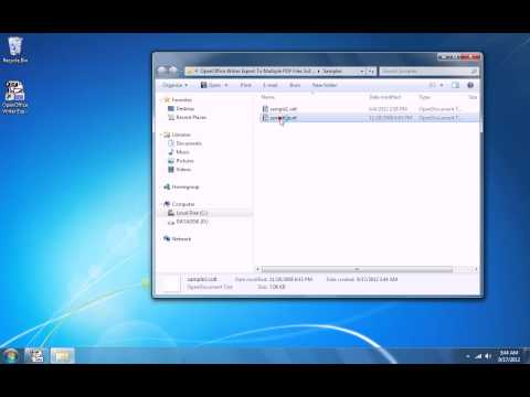 OpenOffice Writer To PDF Converter Software