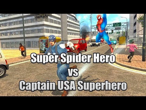 Super Spider Hero vs Captain USA Superhero Revenge
