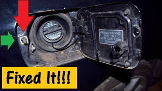 Fuel filler door will not spring back open. Cheap Fix. Infiniti M45 M35